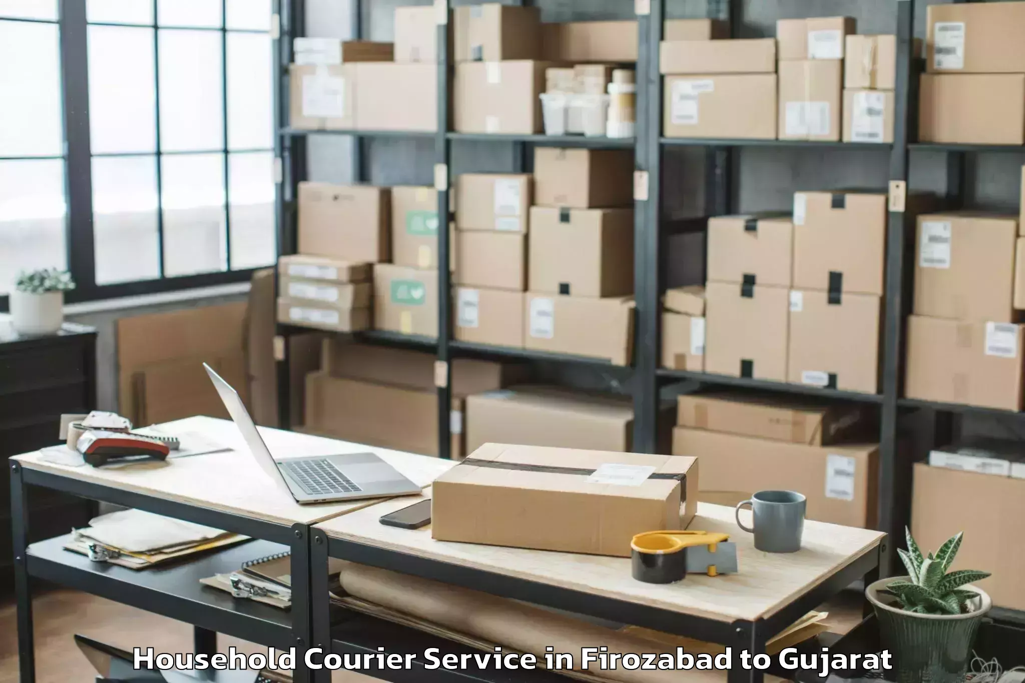 Quality Firozabad to Devgadh Bariya Household Courier